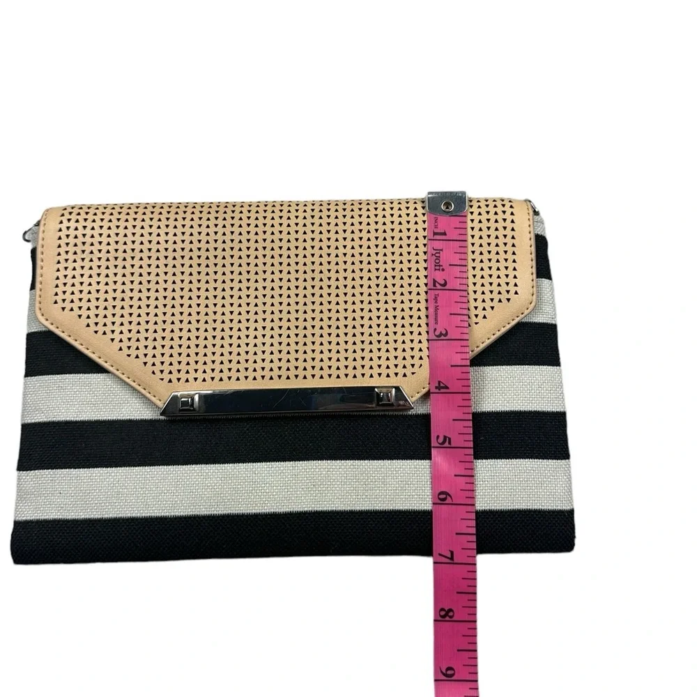 STELLA & DOT: Always By Your Side Striped Clutch Purse Small Handbag
